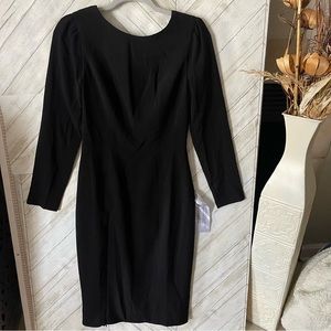 Dress the population black dress long sleeve